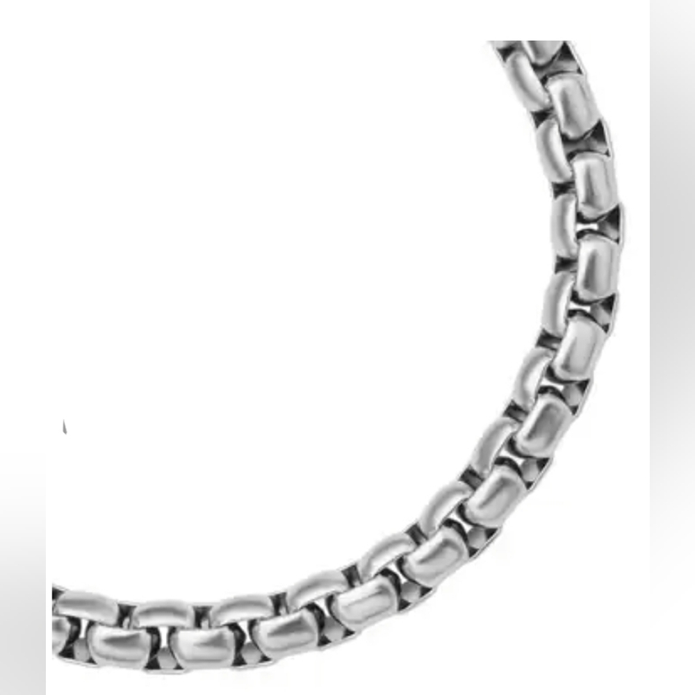 Sale NIB Platinum Plated STAINLESS STEEL BOX CHAIN BOLO BRACELET ‼️NEVER TARNISH - Picture 6 of 9